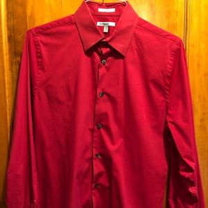 Red men’s dress shirt